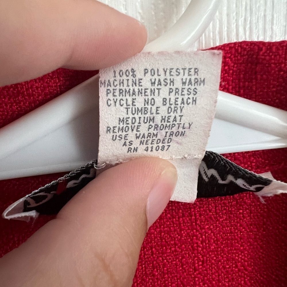Diane‎ Richard Womens 8 Red Polyester Long Sleeve Blazer - Picture 4 of 4
